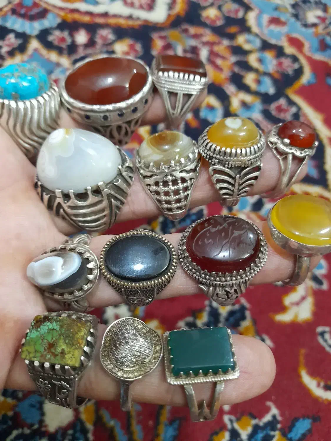 انگشترهای اصل ودرجه یک نقره دستساز|جواهرات|اهواز, آریاشهر|دیوار