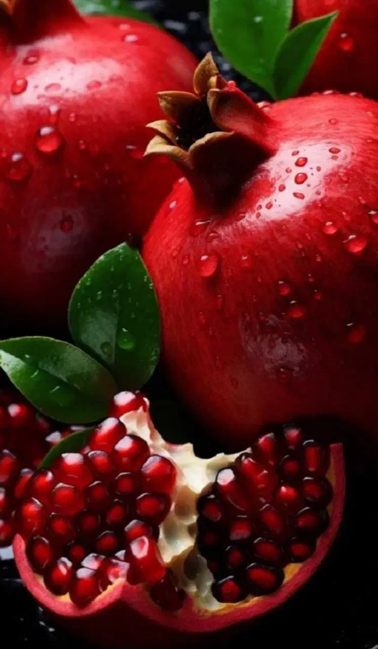 انار عمده بر روی درخت|خوردنی و آشامیدنی|ارسنجان, |دیوار