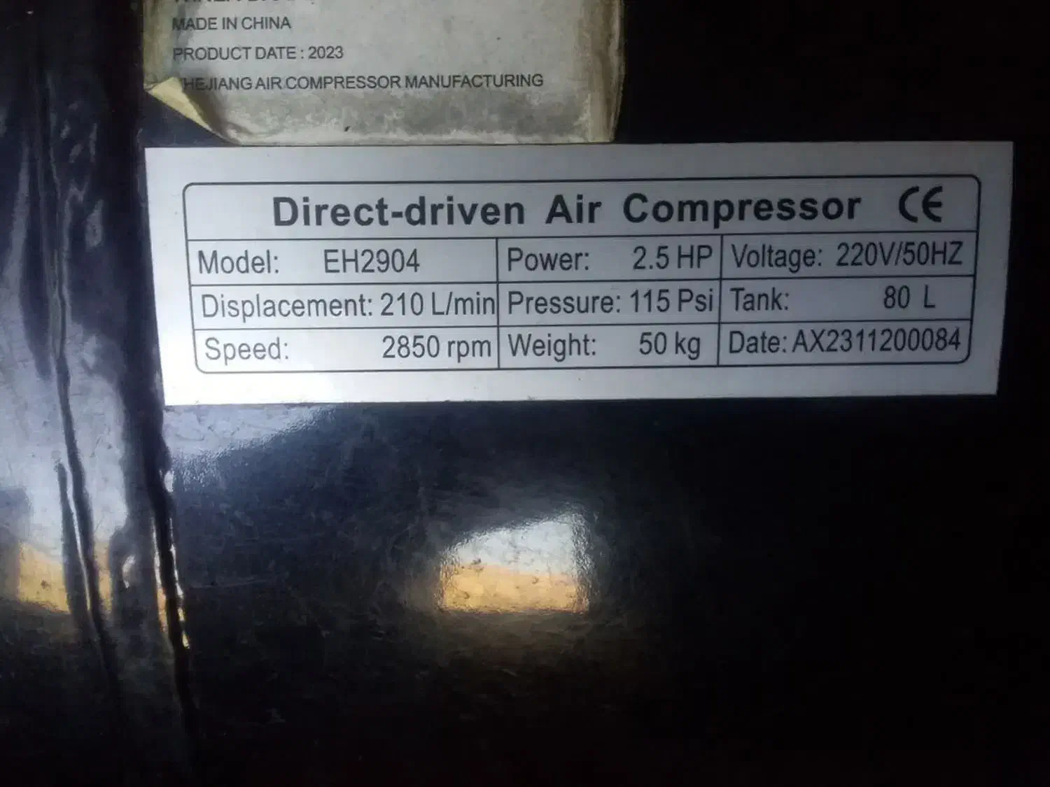 پمپ باد ۸۰ لیتری و مخزن کف در حد نو|ابزارآلات|اسدآباد, |دیوار