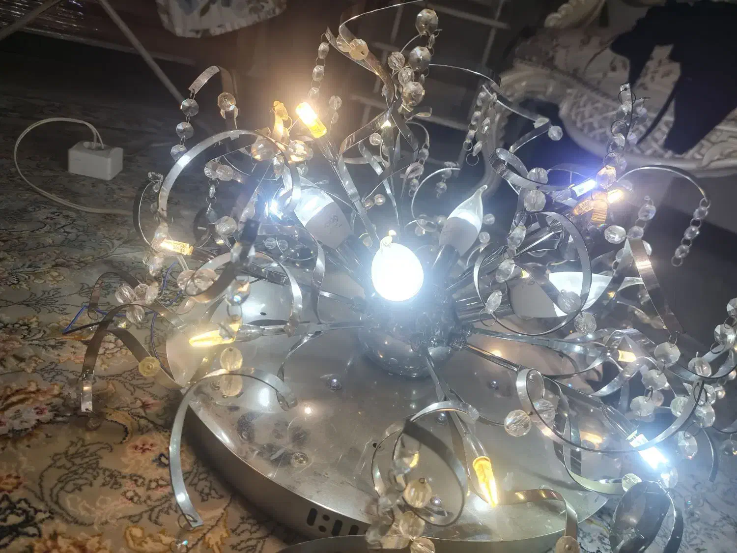 یک جفت لوستر استیل  مدرن|لوستر و چراغ آویز|تهران, جوادیه تهرانپارس|دیوار