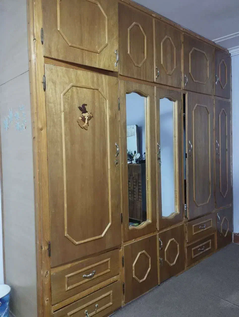 کمد دیواری چوبی|جاکفشی، کمد، دراور|فاضل آباد, |دیوار