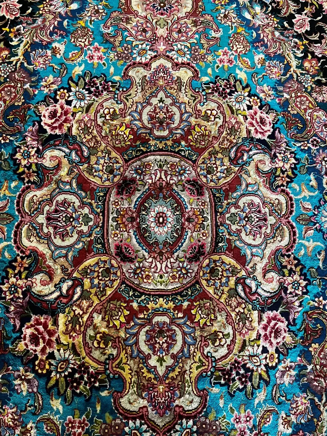 فرش ۶ متری دستبافت نقشه سالاری ابریشم|فرش|خسروشاه, |دیوار