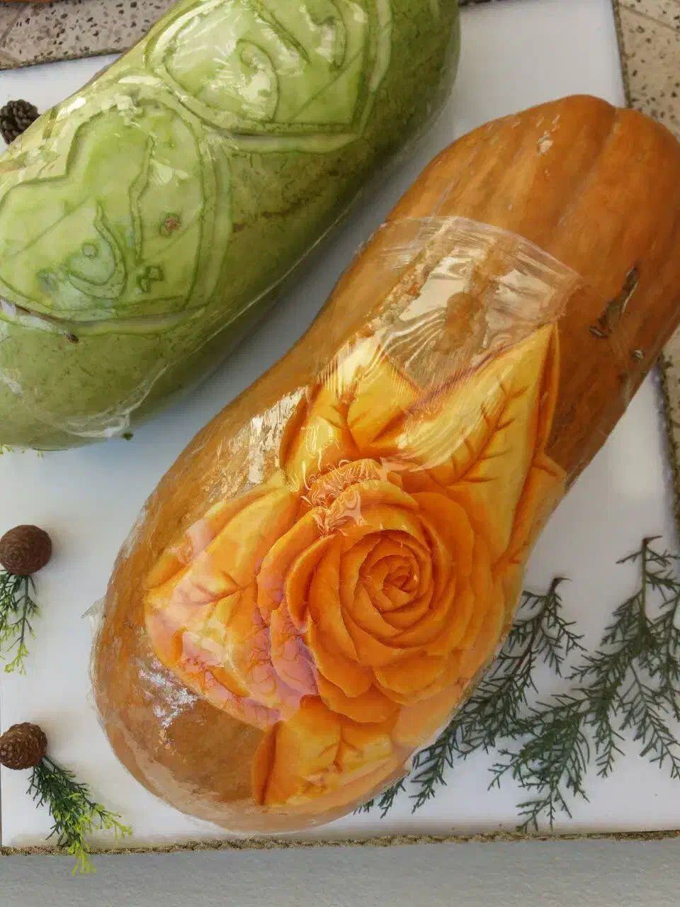 حکاکی هندوانه و کدو|خدمات پذیرایی، مراسم|نیشابور, شهرک جانبازان|دیوار