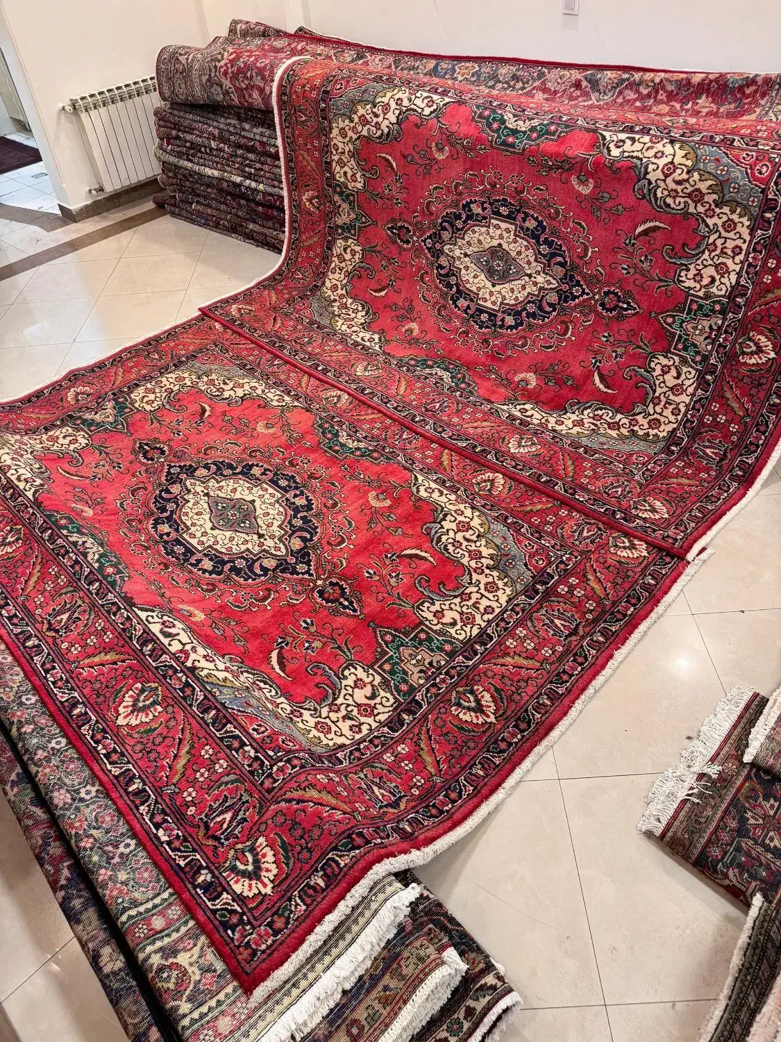 جفت ۶متری دستبافت تبریز آنتیک ساده|فرش|تهران, جهاد|دیوار