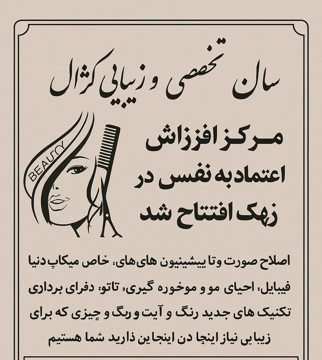 سالن تخصصی و زیبایی کژال|خدمات آرایشگری و زیبایی|زهک, |دیوار