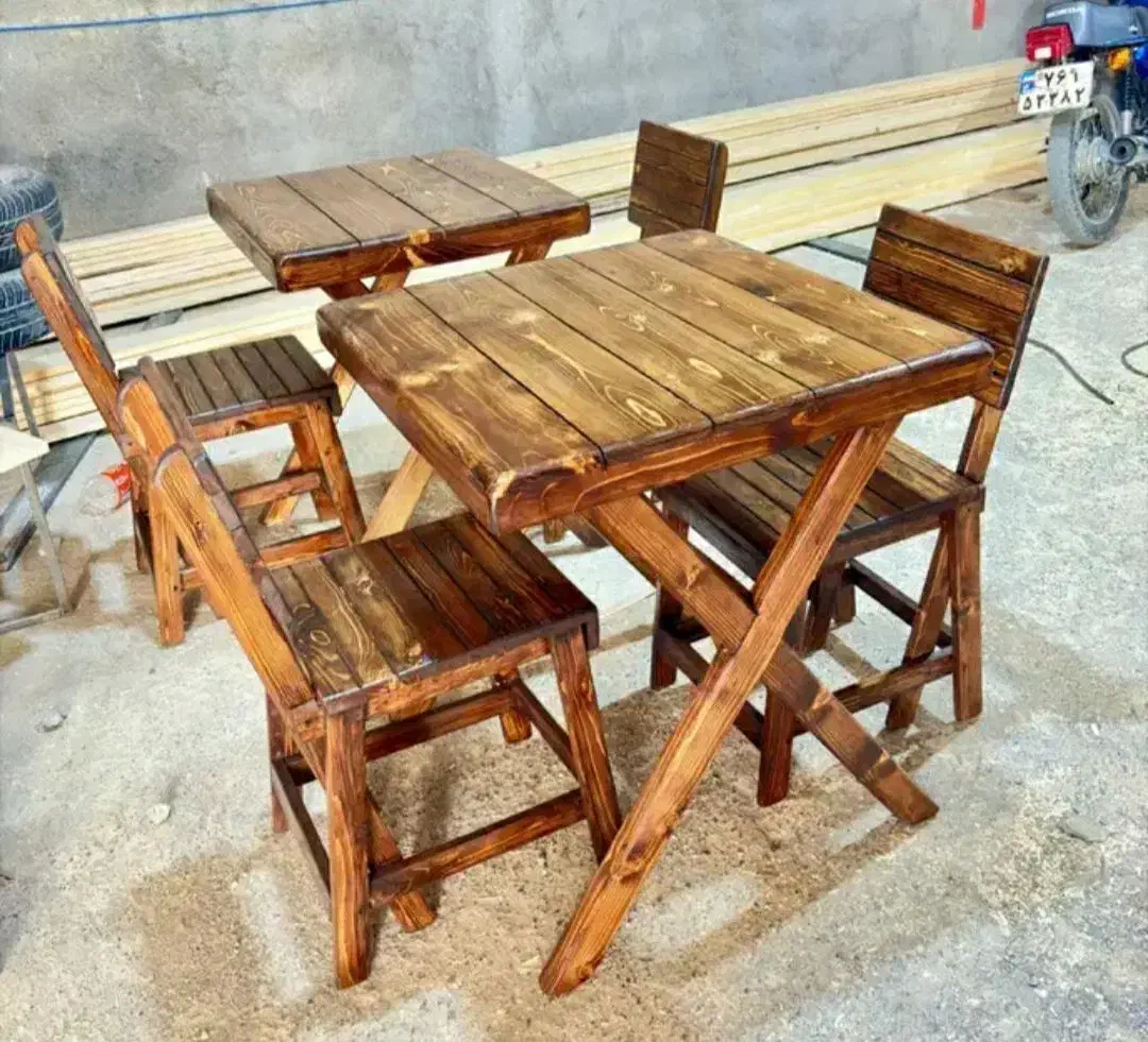 انواع مدل های میز نهار خوری چوب روس ضمانتی|میز و صندلی غذاخوری|میان جلگه, |دیوار