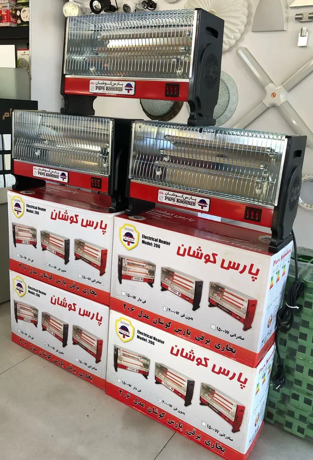 بخاری برقی 3 شعله کم مصرف در ارومیه|بخاری، هیتر، شومینه|ارومیه, |دیوار