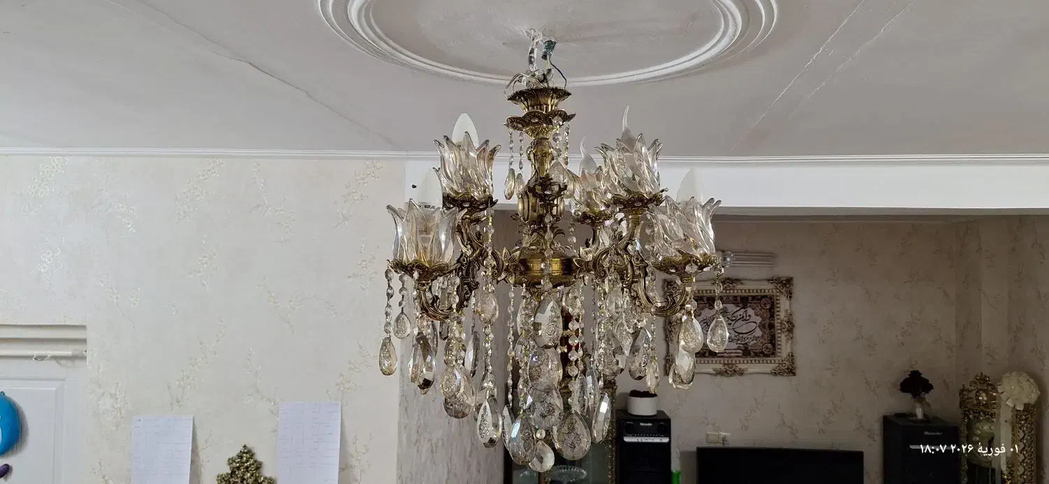 لوستر برنز|لوستر و چراغ آویز|قم, نیروگاه|دیوار