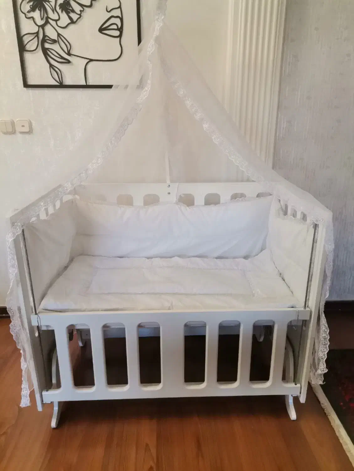 تخت نوزاد گهواره ای|تخت و سرویس خواب|تهران, شهرآرا|دیوار