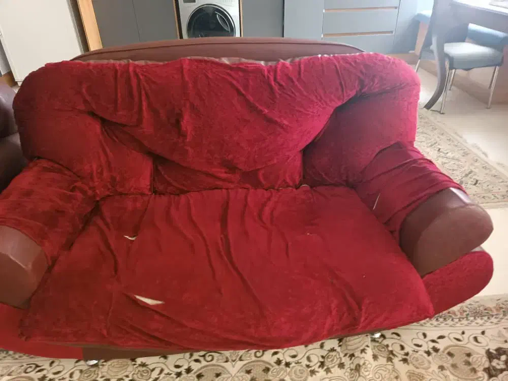 مبل ۷نفره کارکرده|مبلمان خانگی و میز عسلی|رشت, رودباری|دیوار