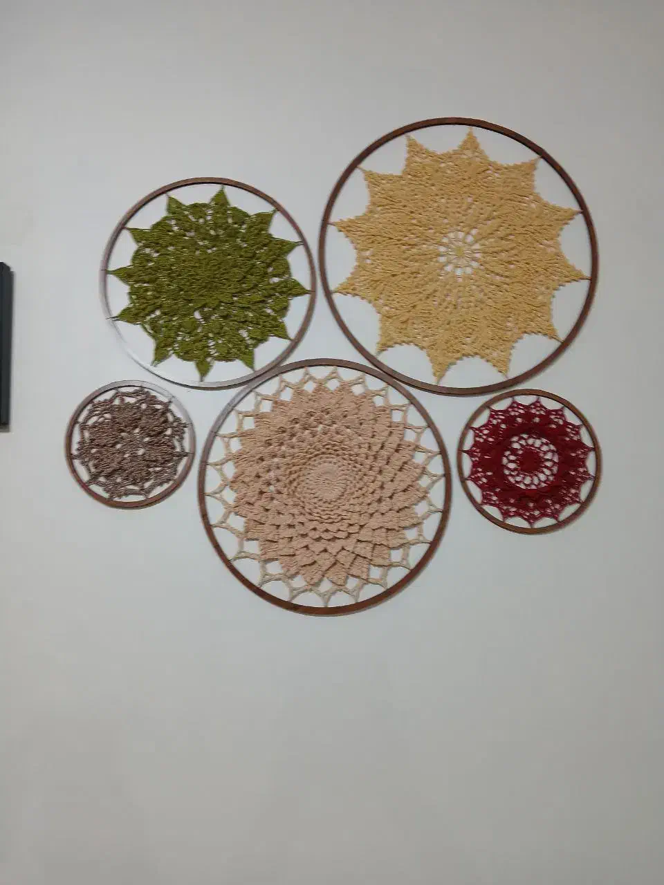 ماندالا بافتنی دیواری|صنایع دستی و سایر لوازم تزئینی|رشت, باهنر|دیوار