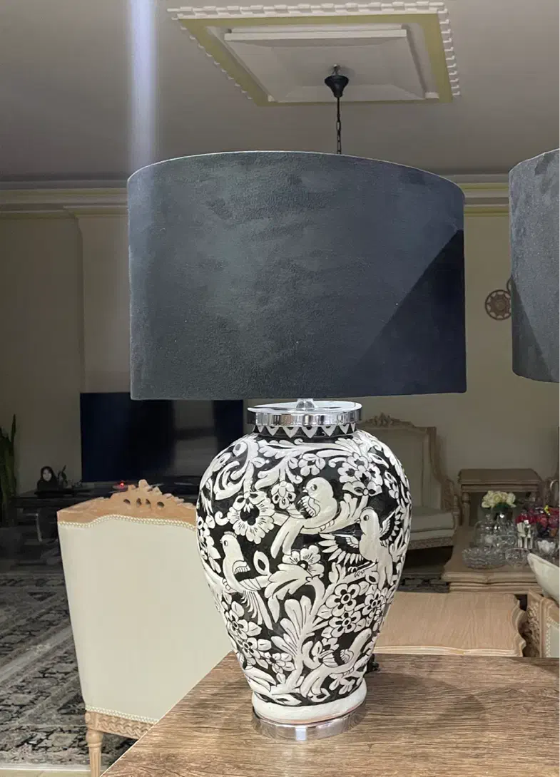 آباژور گل و مرغ اصفهان سفارشی سالم|چراغ خواب و آباژور|تهران, شکیبا|دیوار