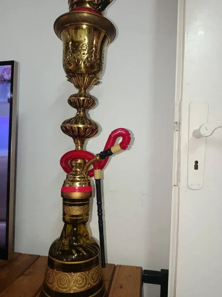 قلیان برنجی آبکاری طلا و کروم|صنایع دستی و سایر لوازم تزئینی|امیرکلا, |دیوار