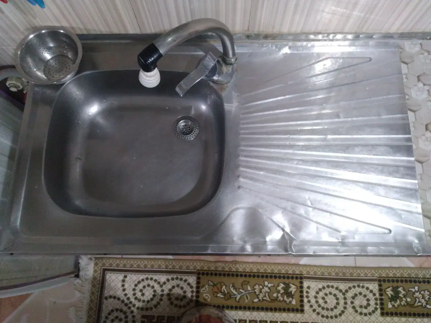 سینگ ظرفشویی|آب‌چکان و نظم‌دهنده ظروف|قوچان, |دیوار