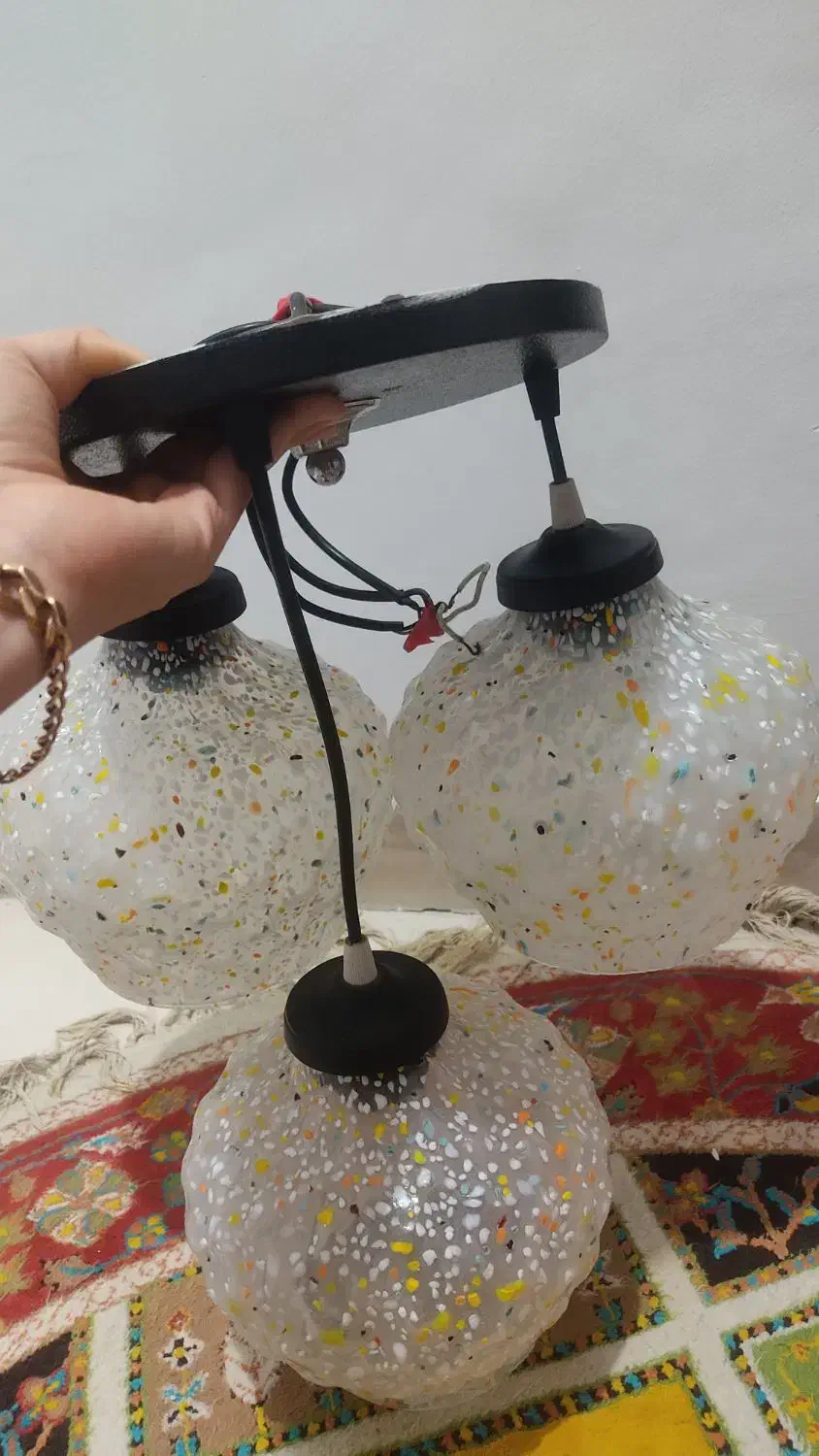 لوسر حبابی سه تایی|لوستر و چراغ آویز|تهران, جوادیه|دیوار