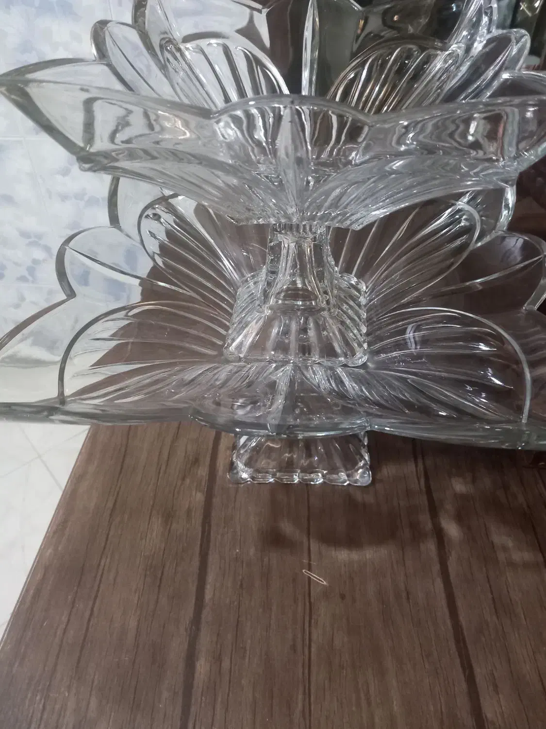 دوعدد ظرف جا میوه ای پایه دار|ظروف سرو و پذیرایی|شهریار, شهرک وائین|دیوار