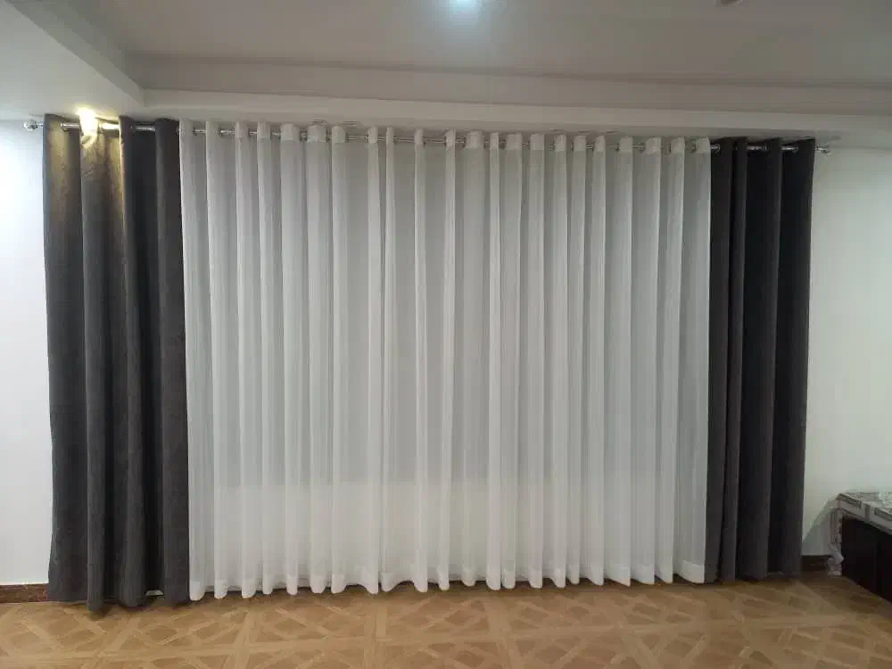 فروش پارچه پرده به همراه دوخت نصب ومشاوره|پرده، رانر، رومیزی|رودسر, |دیوار