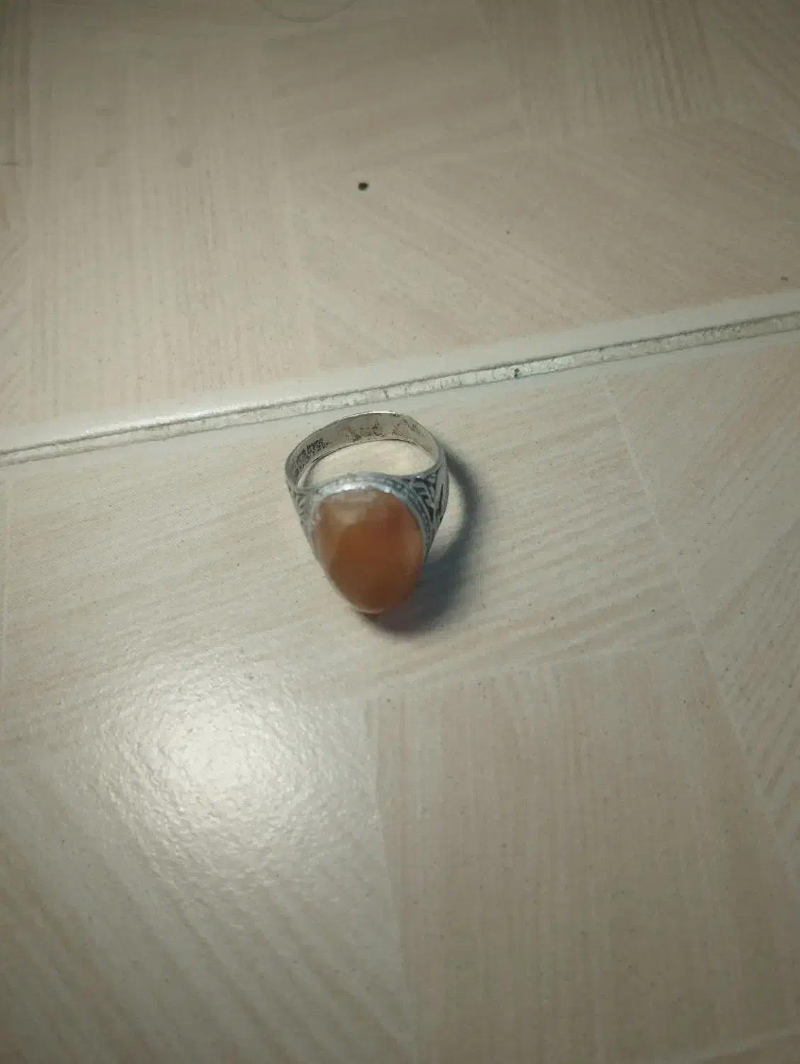 انگشتر نقره عقیق یمنی و عقیق سرخ و شجر|جواهرات|ایلام, |دیوار