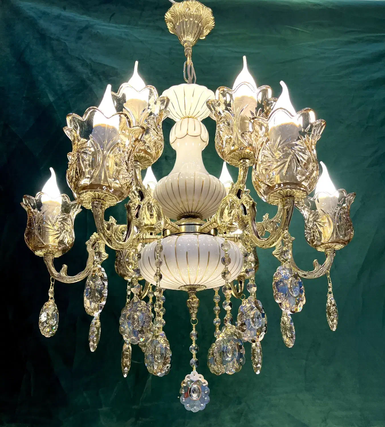 لوسترالماس.سرامیکی اوینا/11+1شعله AB light.234|لوستر و چراغ آویز|تهران, نعمت‌آباد|دیوار