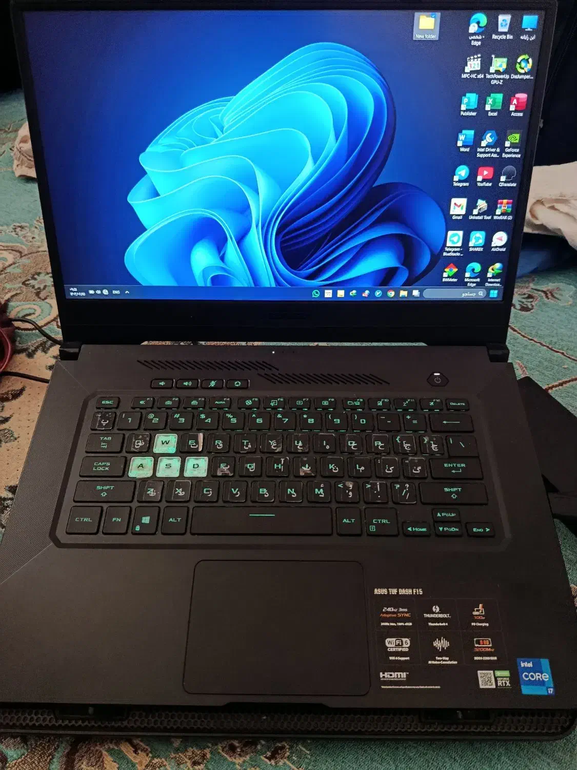 لپ تاپ گیمینگ ASUS TUF Dash F15|رایانه همراه|بندر ماهشهر, |دیوار