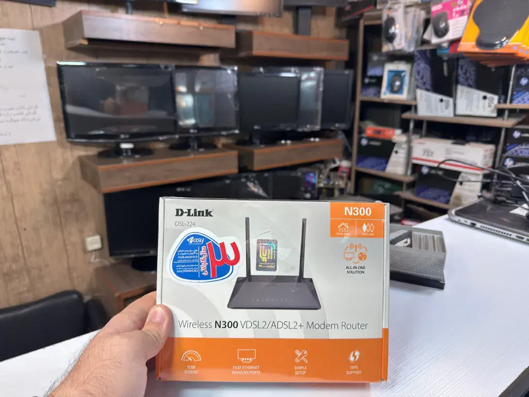 مودم دیلینک ۲ آنتن آکبند DLINK VDSL ADSL 224|مودم و تجهیزات شبکه|خرمآباد, |دیوار