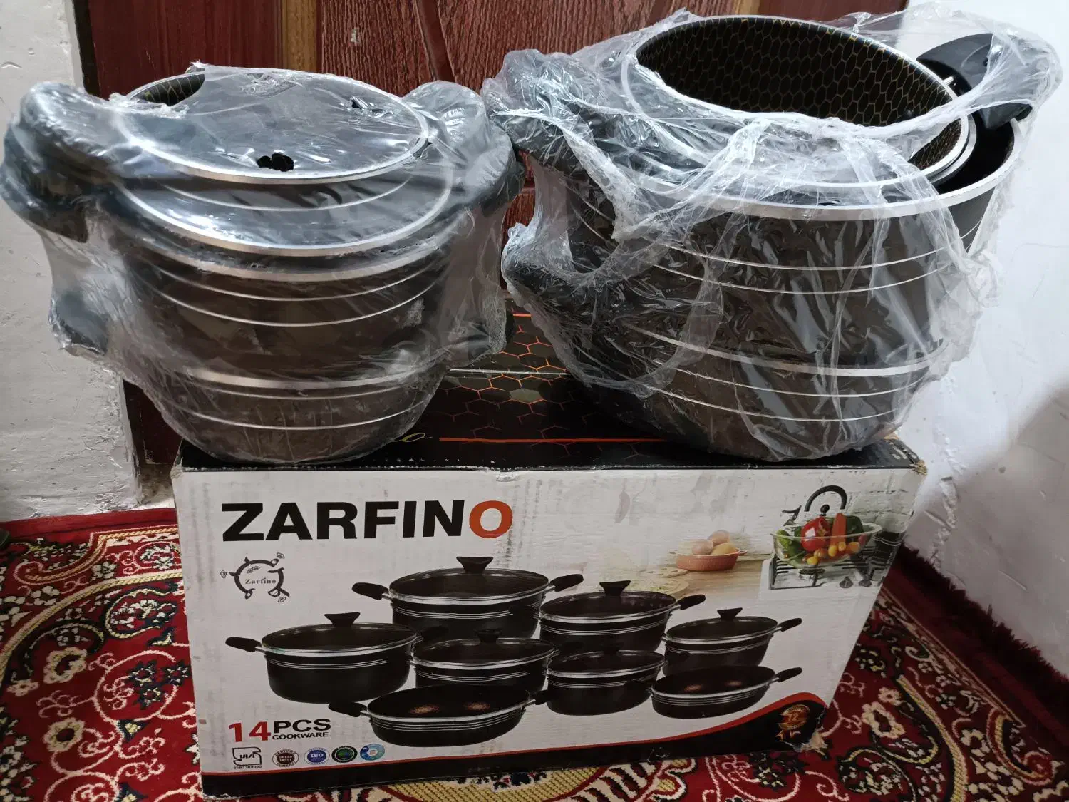 سرویس قابلمه 14 پارچه zarfino|ظروف پخت‌وپز|میاندوآب, |دیوار