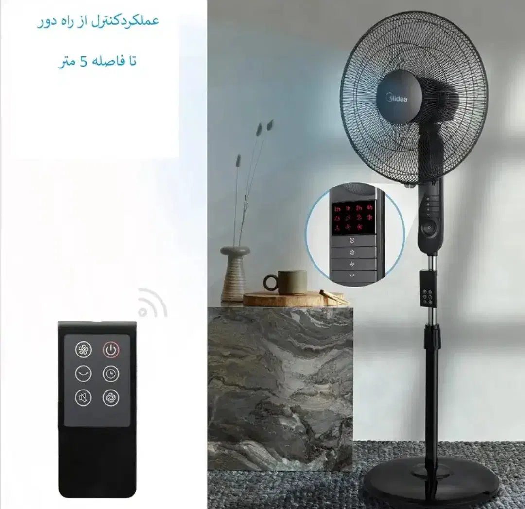 پنکه ایستاده مارک مدیا|پنکه و تصفیهکنندهٔ هوا|شوشتر, |دیوار