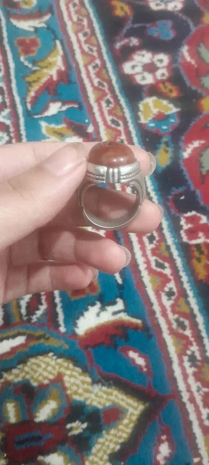 انگشتر عقیق جیگری|کلکسیون اشیاء عتیقه|رباطکریم, کیکاور|دیوار