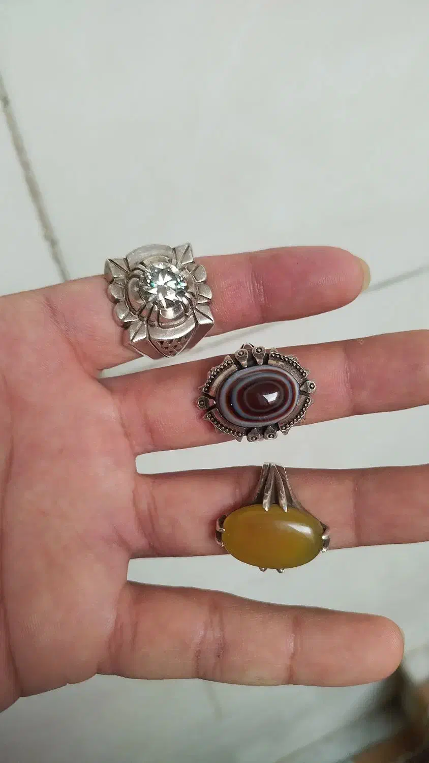 سه‌عددانگشترنقره|جواهرات|اصفهان, مارچین|دیوار