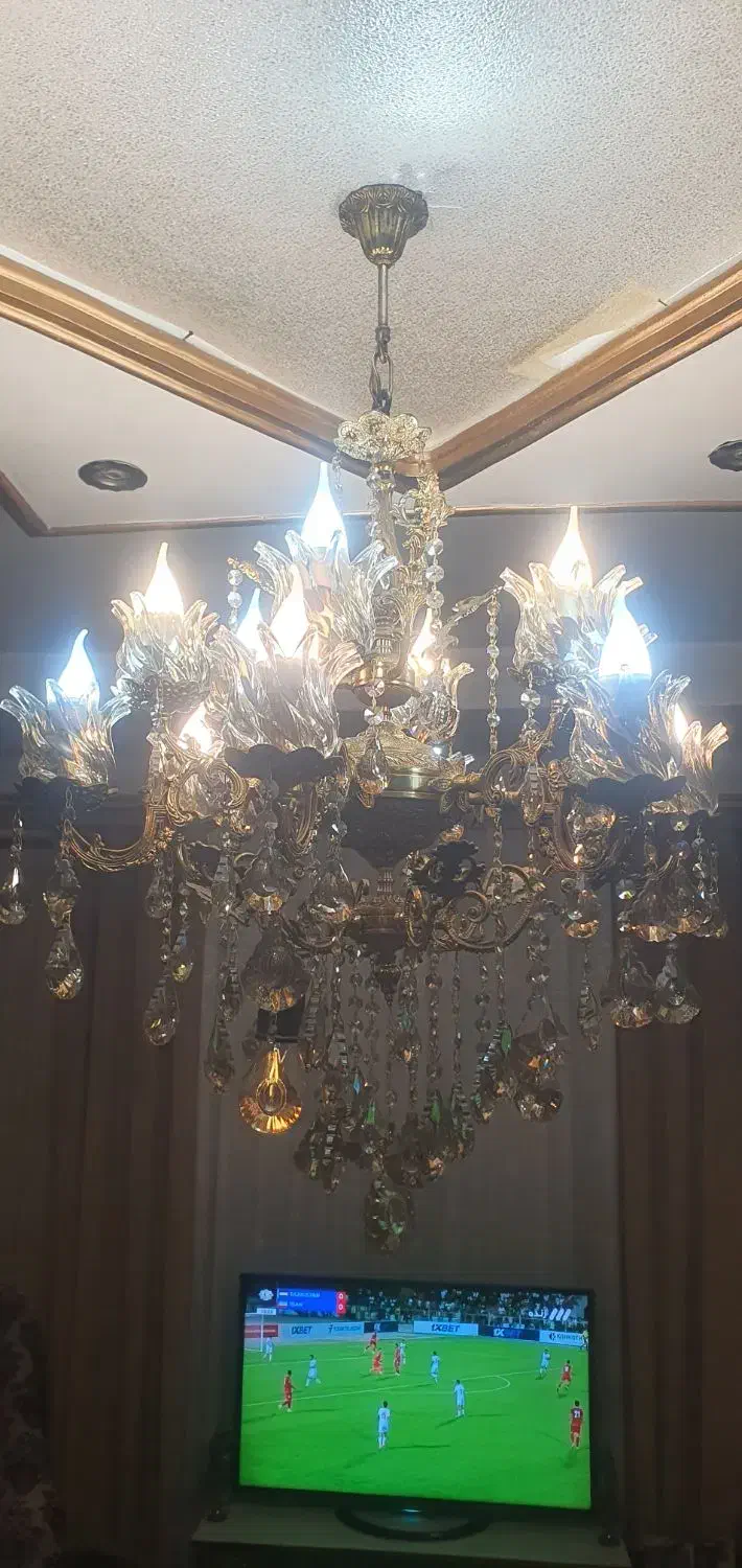 لوستر برنجی|لوستر و چراغ آویز|قرچک, میرزائی جنوبی|دیوار