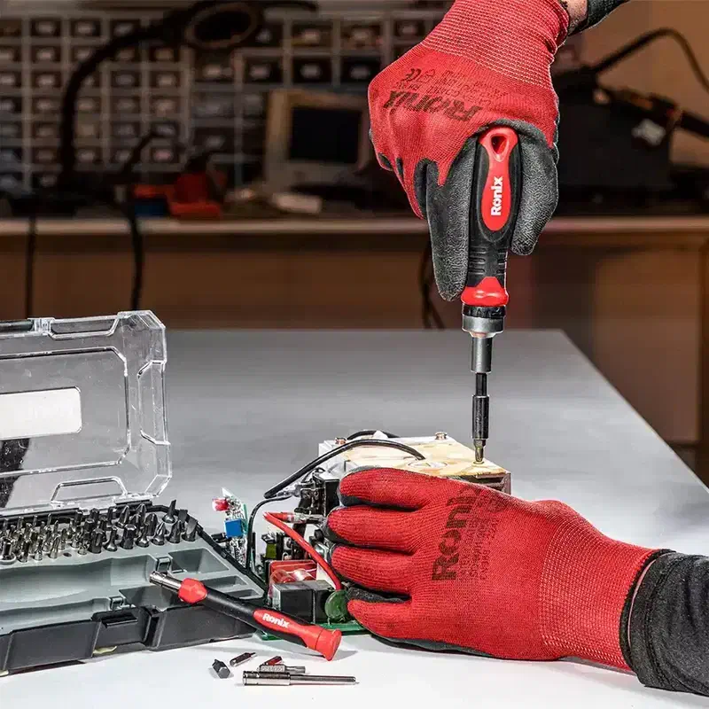 ست همه کاره پیچ گوشتی و بکس ۵۵ تیکه رونیکس|ابزارآلات|یزد, |دیوار