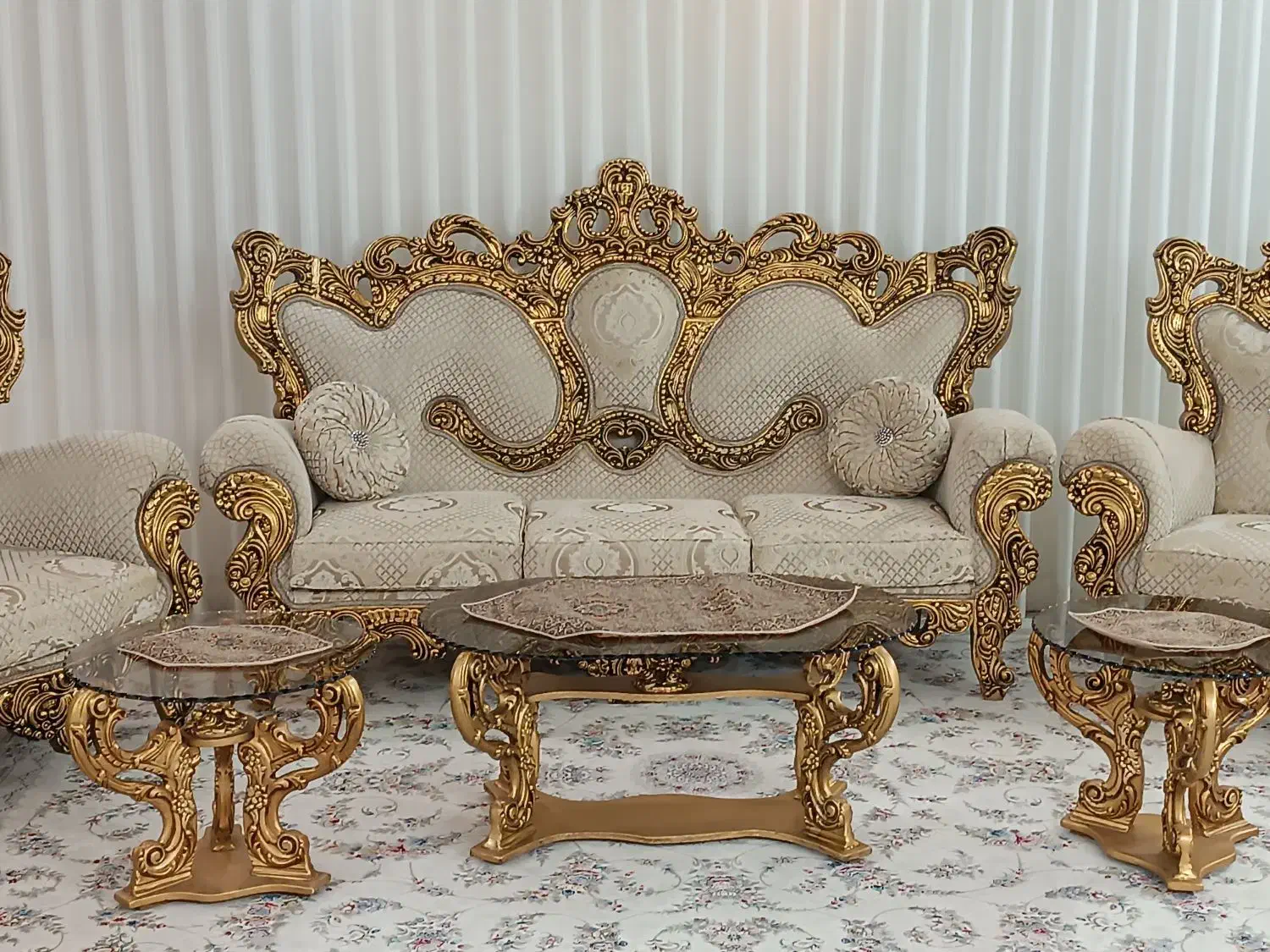 مبل سلطنتی 9نفره شاهنشین درحدنونو|مبلمان خانگی و میز عسلی|ملایر, |دیوار