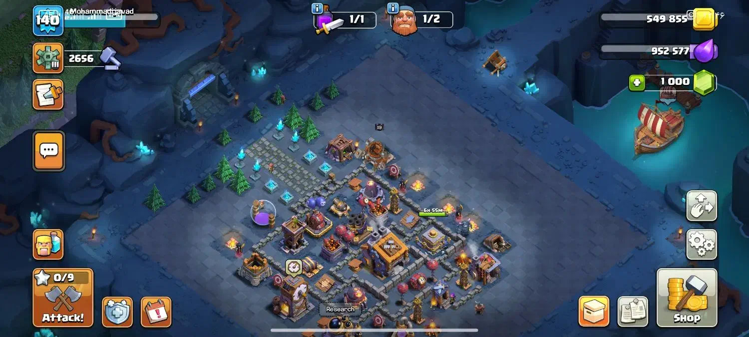 اکانت کلش تان هال 13 پنج ستاره|کنسول، بازی ویدئویی و آنلاین|شریف‌آباد, |دیوار