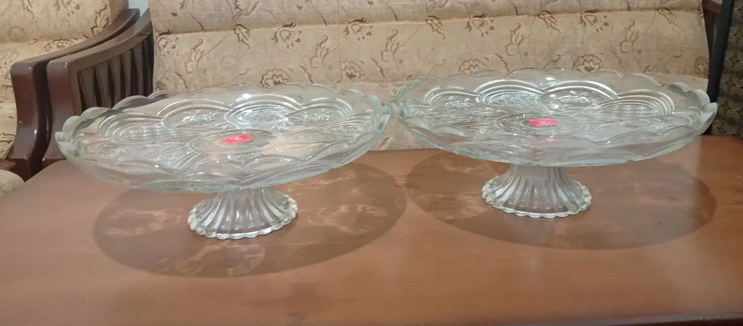 دو عدد ظرف میوه بلوری|ظروف سرو و پذیرایی|سمنان, |دیوار