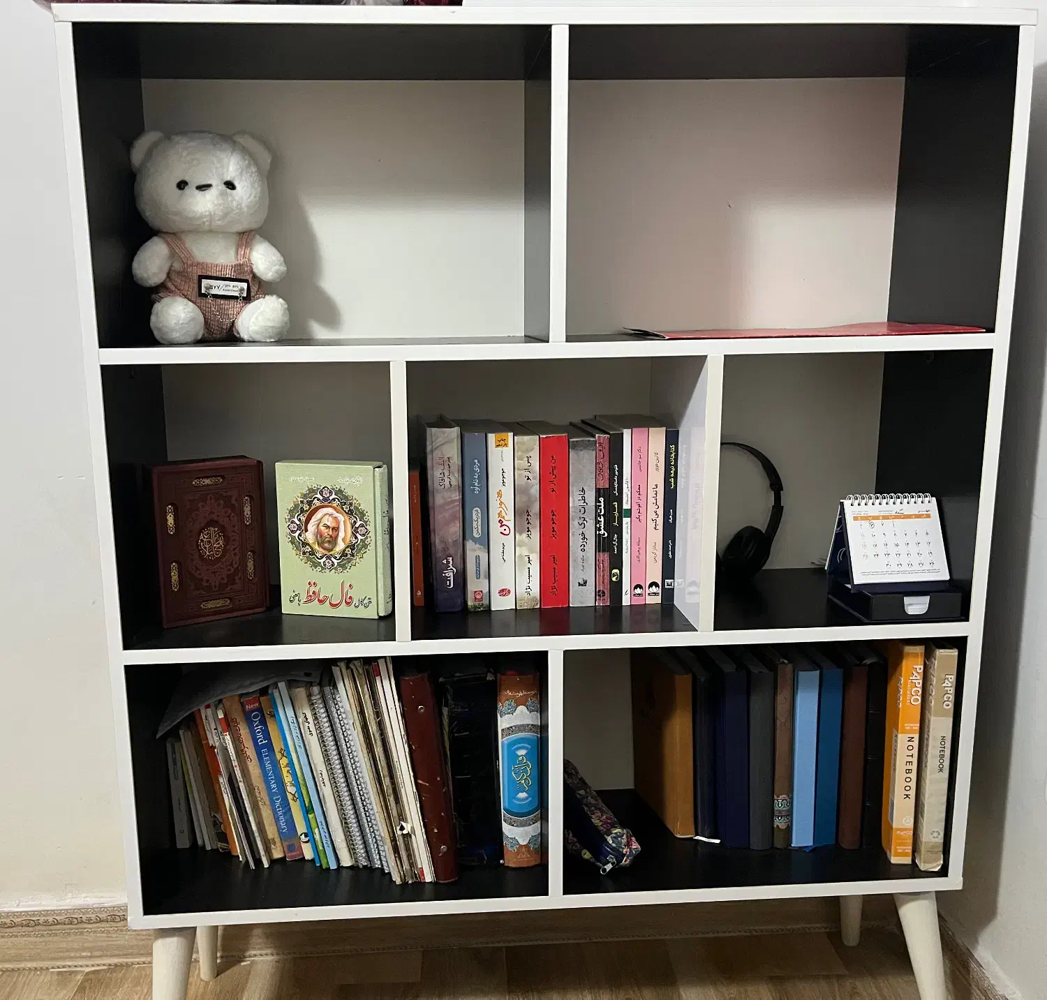 کتابخانه سفید مشکی|کتابخانه، شلف، قفسه‌های دیواری|رشت, دیانتی|دیوار
