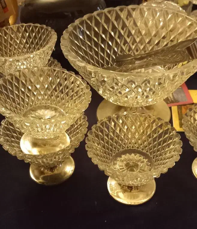 ظروف دکوری تزئینی قدیمی و آجیل خوری کریستال قدیمی|کلکسیون اشیاء عتیقه|تهران, منیریه|دیوار