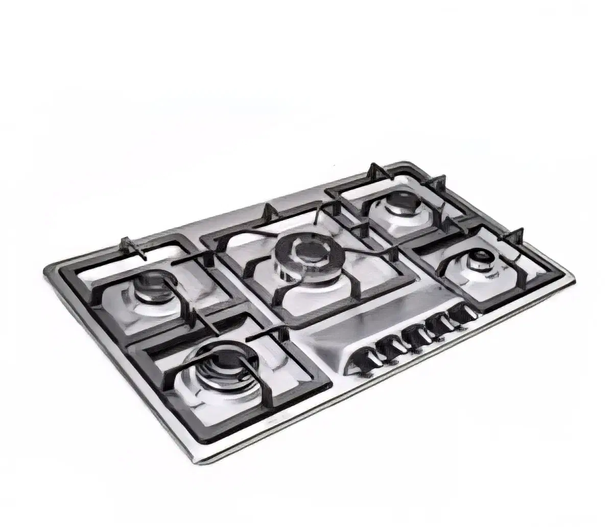 گاز ۵ شعله استیل ماهتیسا طرح ایکس|اجاق گاز و لوازم برقی پخت‌وپز|رشت, باهنر|دیوار