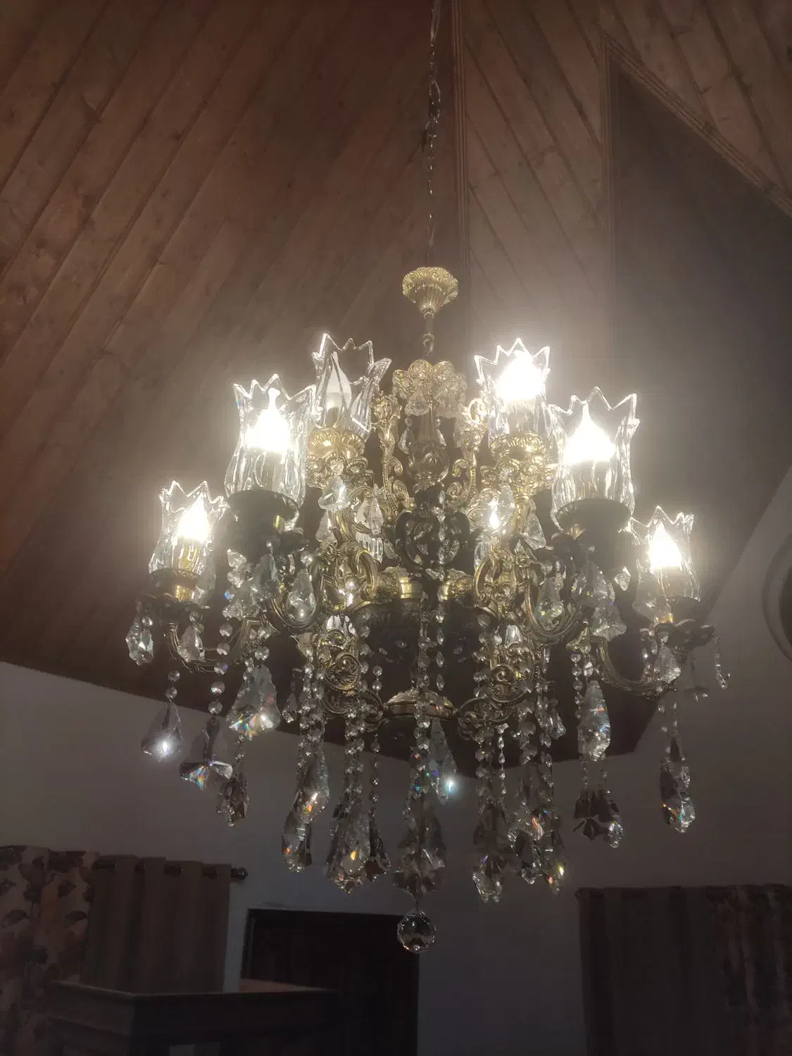 لوستر برنز|لوستر و چراغ آویز|تهران, کوهک|دیوار