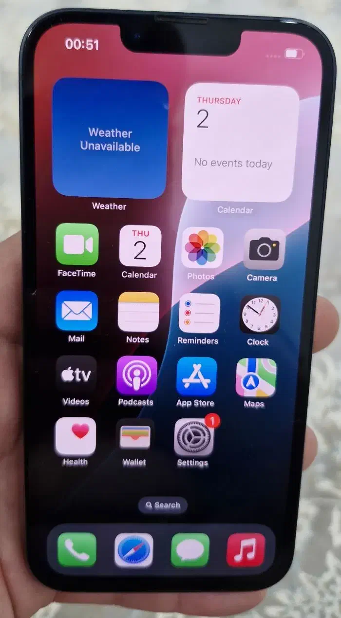 اپل iPhone 13 با حافظهٔ ۱۲۸ گیگابایت و۶ماه گارانتی|موبایل|ری, دولت‌آباد|دیوار