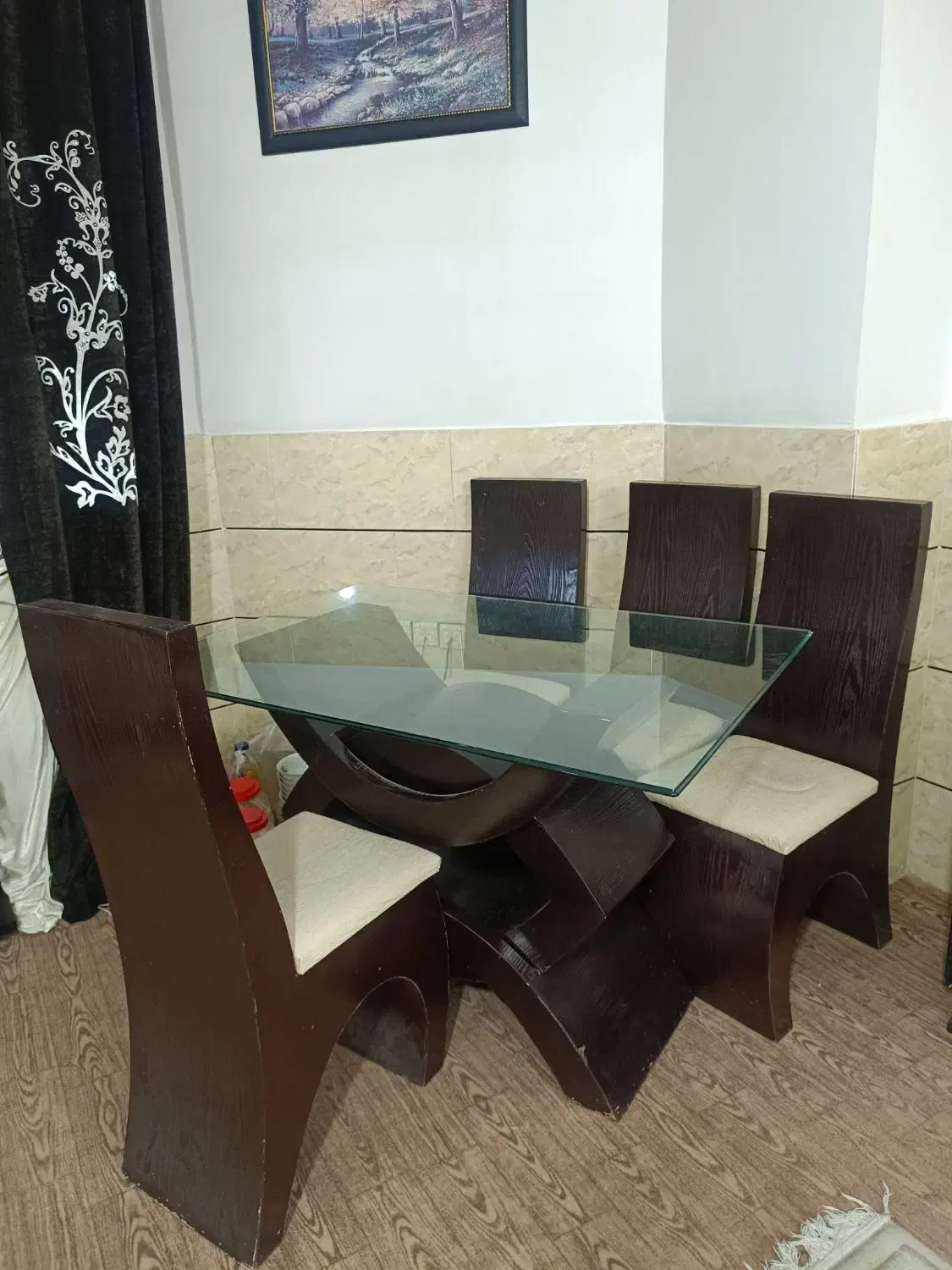 میز ناهارخوری شش نفره|میز و صندلی غذاخوری|شاهین‌شهر, شهرک گلدیس|دیوار