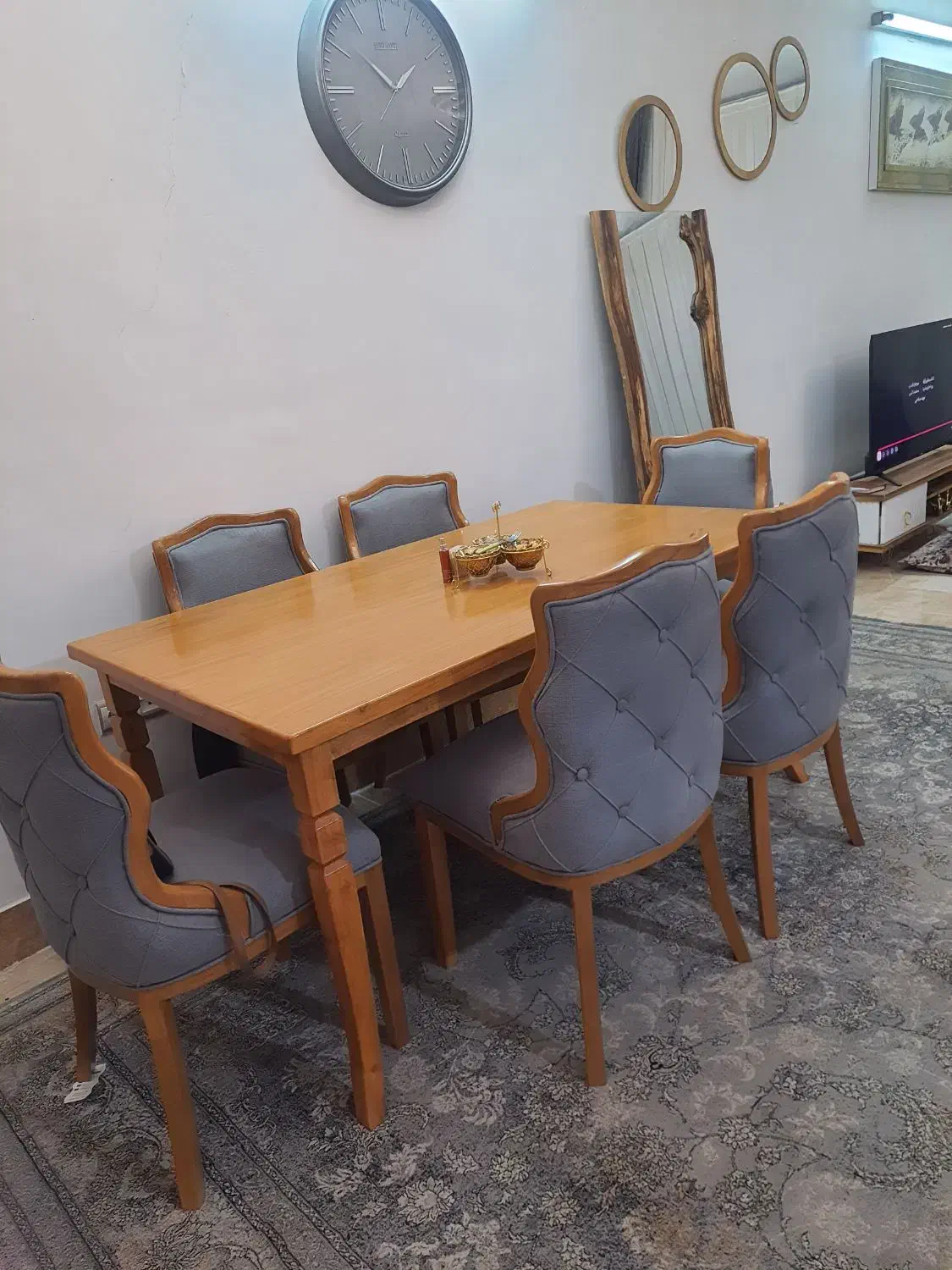 میز ناهار خوری ۶ نفره تمام چوب راش نو نوه|میز و صندلی غذاخوری|سبزوار, امیر کبیر|دیوار