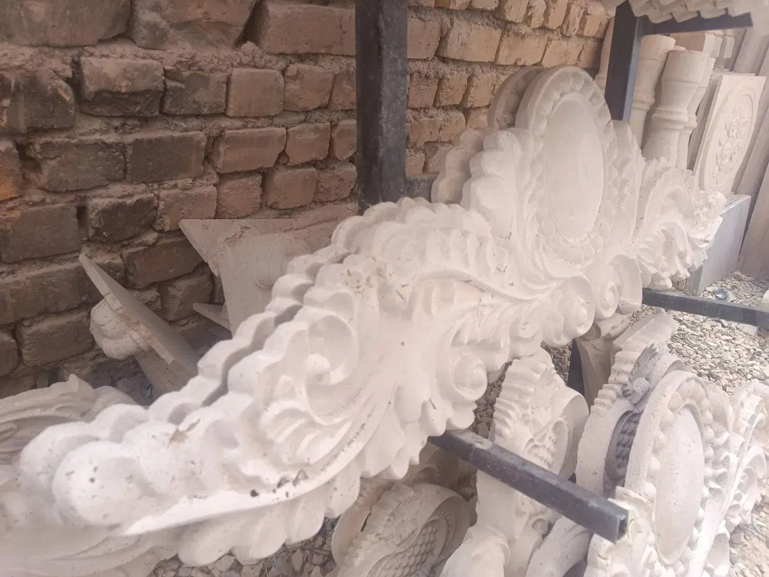 مجسمه سنگی و نمای رومی ابزار صراحی نرده سنگ ستون|مجسمه، تندیس، ماکت|اصفهان, احمدآباد|دیوار