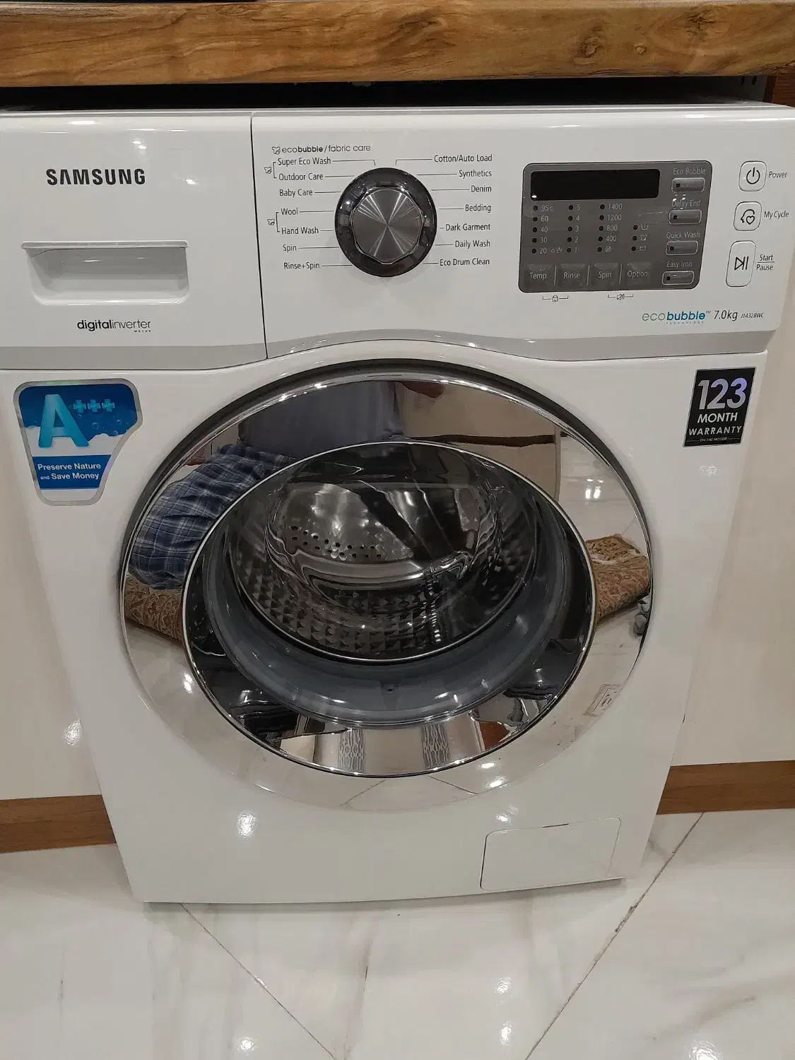 لباسشویی ۷ کیلویی اصل سامسونگ|ماشین لباسشویی و خشککن لباس|پرند, فاز ۱|دیوار