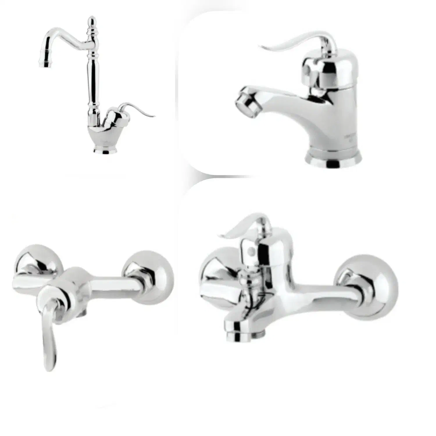 مجموعه ۴ عددی شیرالات قاجاری کروم|لوازم سرویس بهداشتی|پاکدشت, خاتون آباد|دیوار