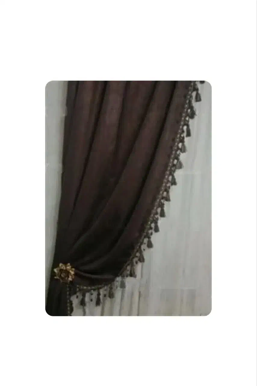 یالان پرده جفت دوطرف طلاکوپ ک نگیناش پرس شده ترک|پرده، رانر، رومیزی|تهران, خلیج فارس|دیوار