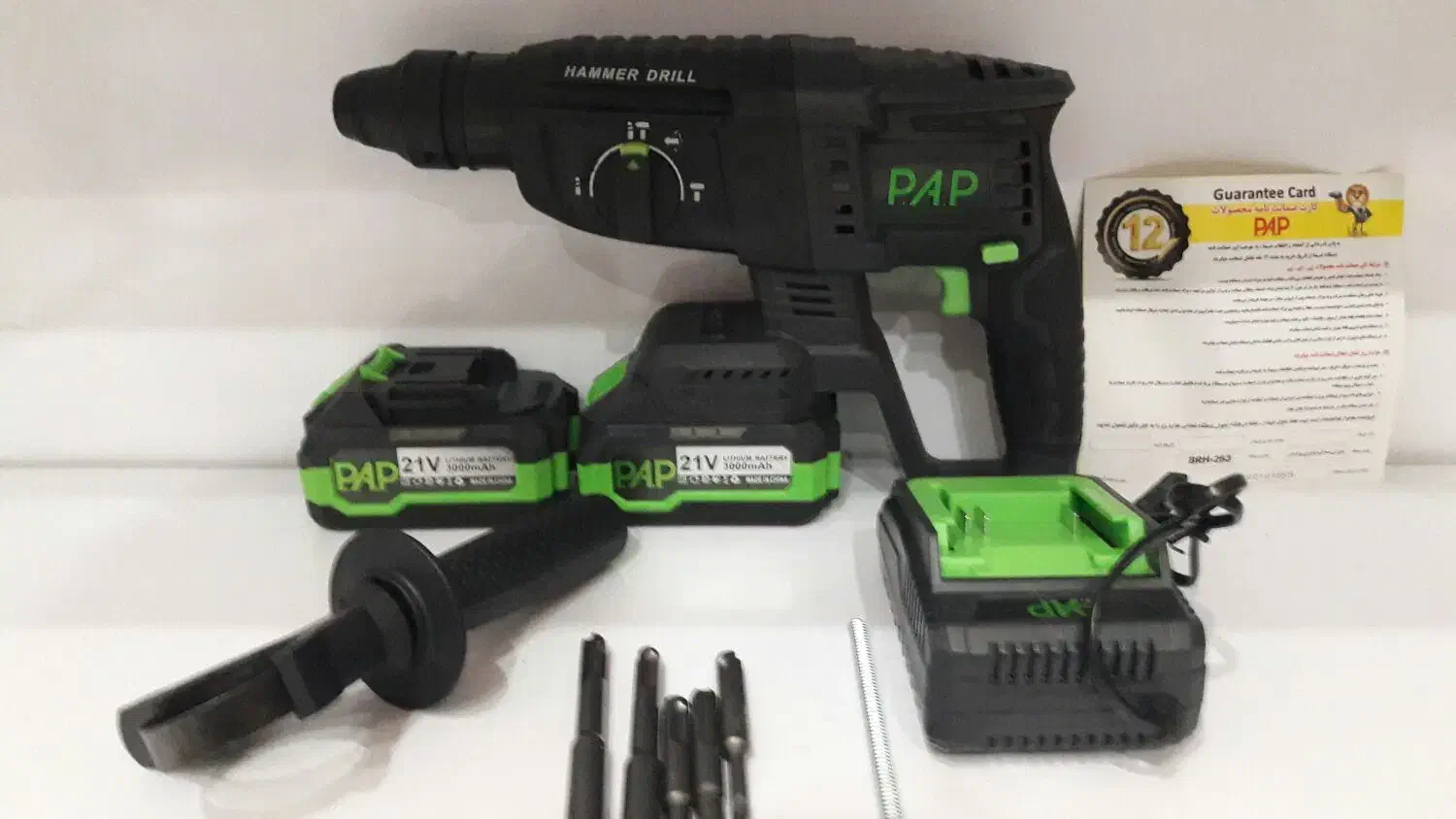 دریل بتن کن شارژی سه کاره ۲۱ ولت ۲ باطری پی ای پی|ابزارآلات|شریفآباد, |دیوار