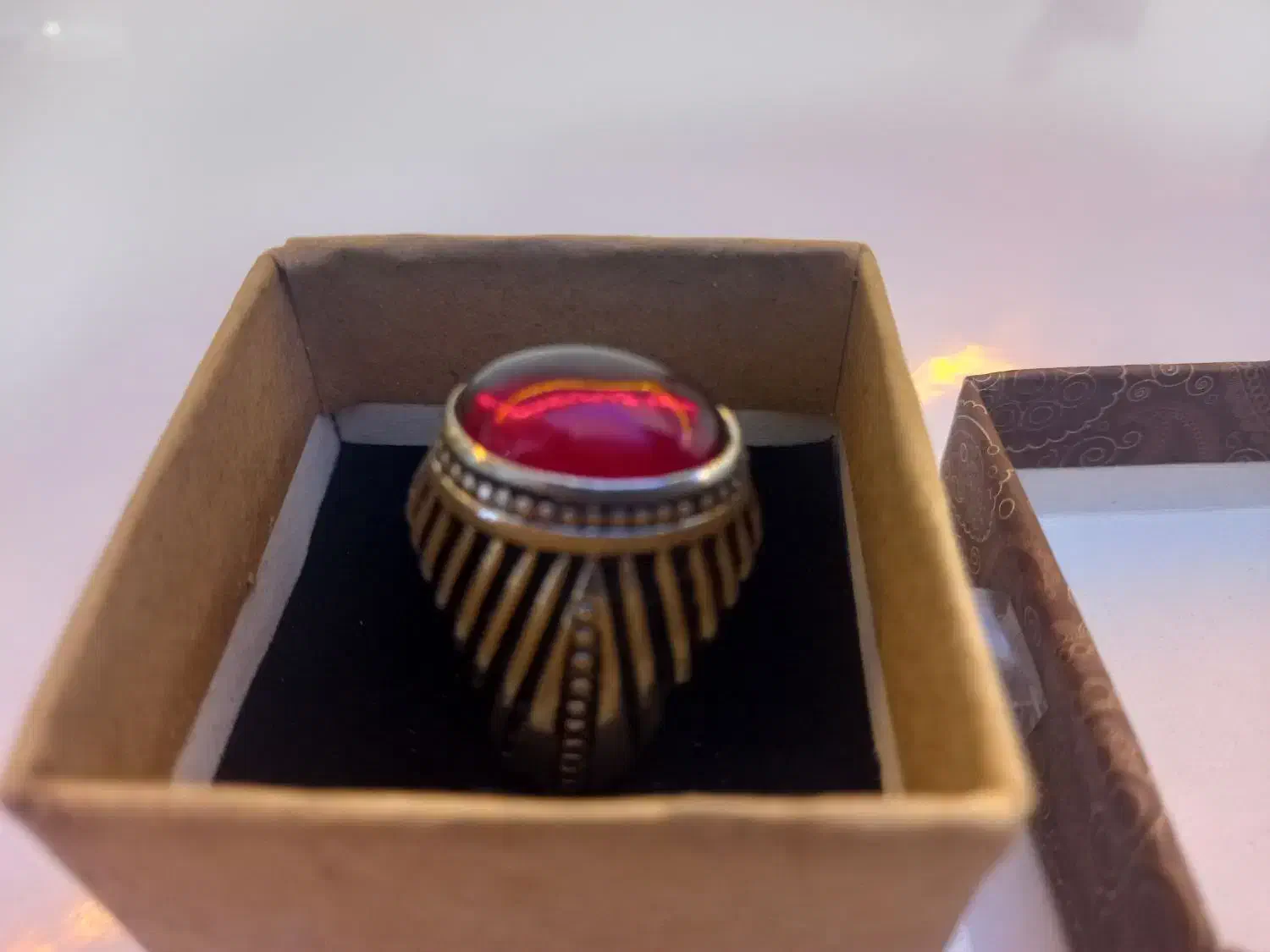 دوعدد انگشتر نقره با نگین یاقوت سرخ و عقیق یمنی|زیورآلات و اکسسوری|فردیس, شهرک سپاه|دیوار