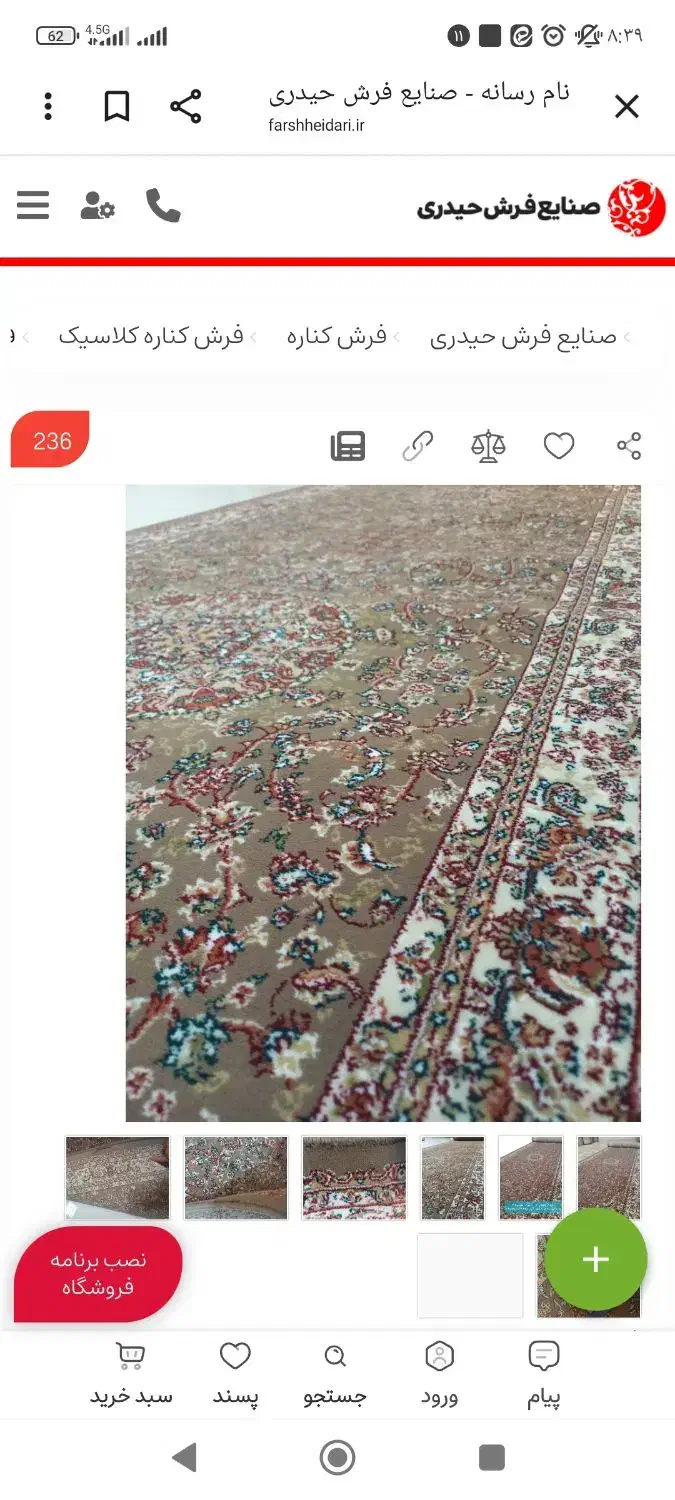 کسر فرش|فرش|جهرم, |دیوار