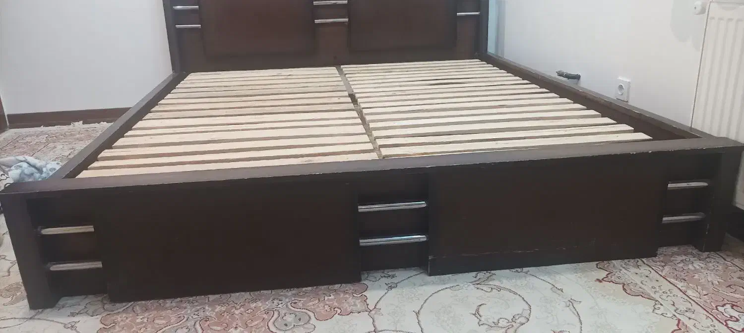 تخت خواب دو نفره|تخت و سرویس خواب|شیروان (خراسان), |دیوار