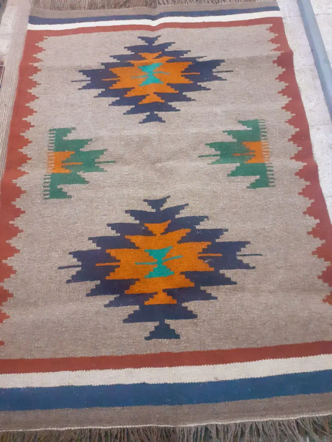 گلیم دستباف|گلیم، جاجیم، گبه|نجف‌آباد, یزدانشهر|دیوار